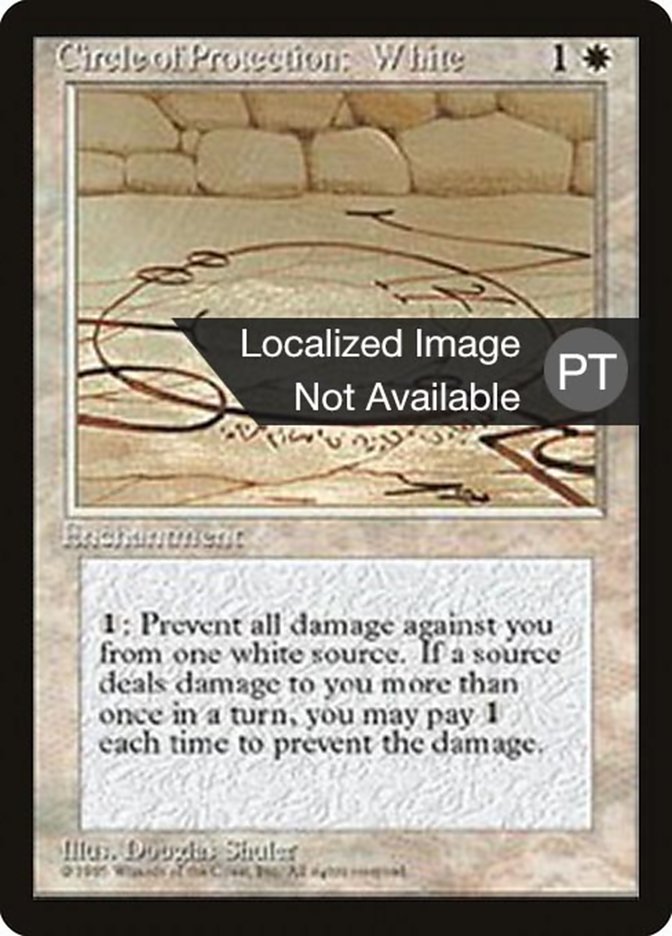Circle of Protection: White [Fourth Edition (Foreign Black Border)] Magic: The Gathering