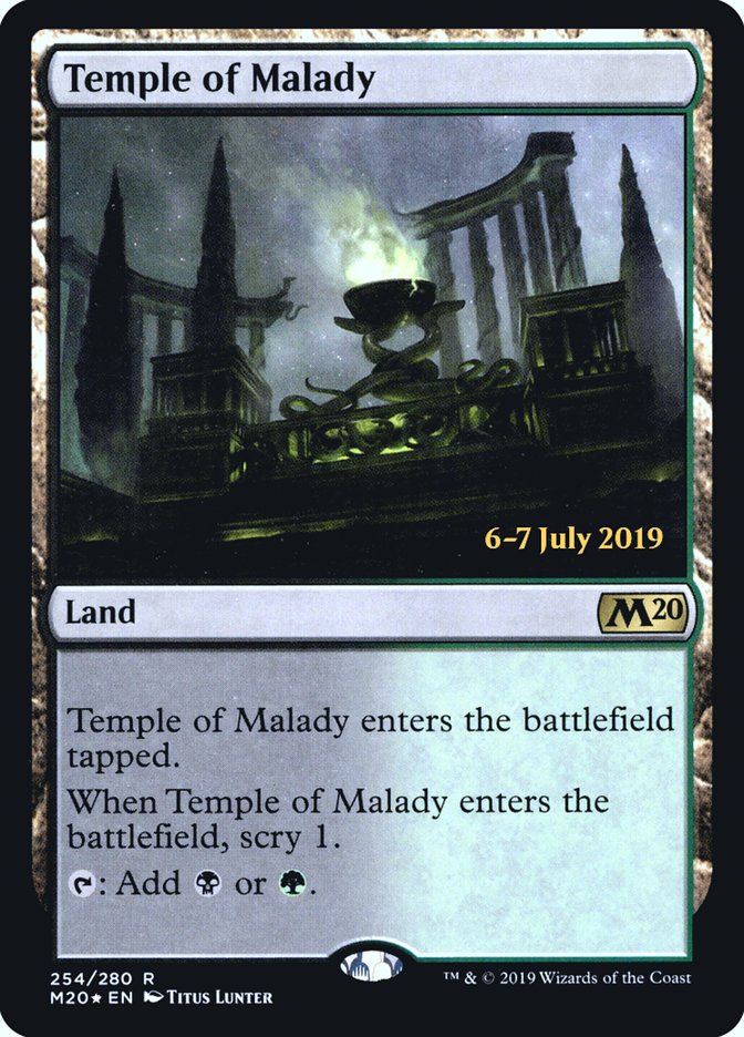Temple of Malady [Core Set 2020 Prerelease Promos] Magic: The Gathering