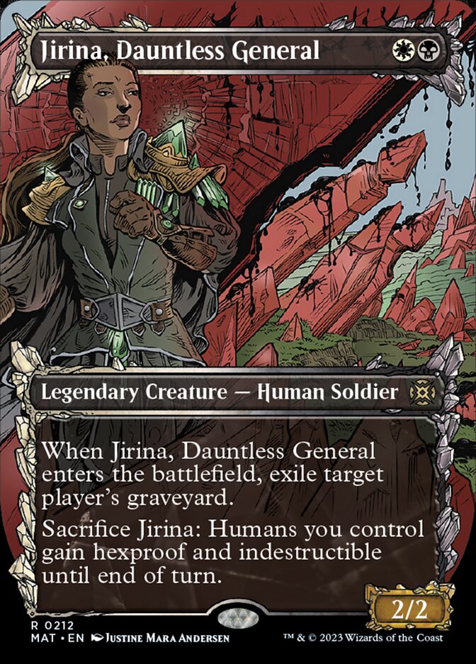 Jirina, Dauntless General (Showcase Halo Foil) [March of the Machine: The Aftermath] Magic: The Gathering