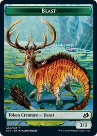 Beast // Human Soldier (003) Double-Sided Token [Ikoria: Lair of Behemoths Tokens] Magic: The Gathering