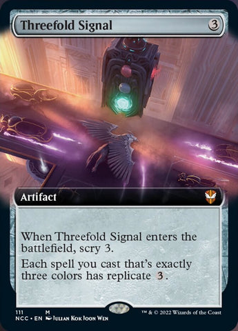 Threefold Signal (Extended Art) [Streets of New Capenna Commander] Magic: The Gathering