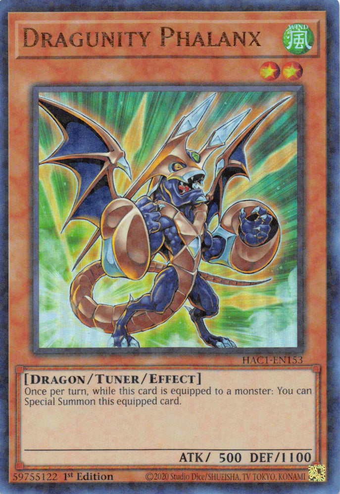 Dragunity Phalanx (Duel Terminal) [HAC1-EN153] Parallel Rare Yu-Gi-Oh!