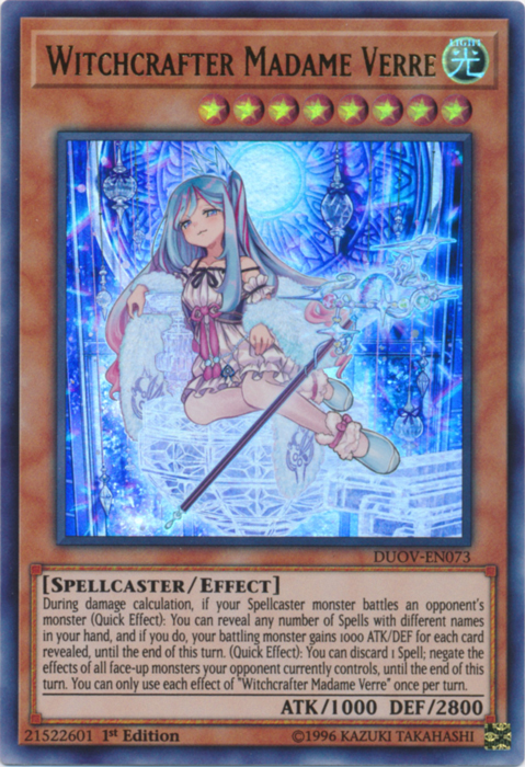 Witchcrafter Madame Verre [DUOV-EN073] Ultra Rare Yu-Gi-Oh!