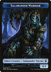 Rock // Salamander Warrior Double-Sided Token [Commander Legends Tokens] Magic: The Gathering