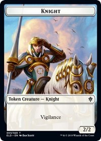 Knight // Food (18) Double-Sided Token [Throne of Eldraine Tokens] Magic: The Gathering
