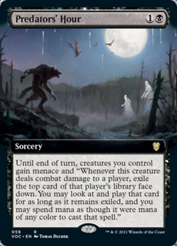 Predators' Hour (Extended Art) [Innistrad: Crimson Vow Commander] Magic: The Gathering