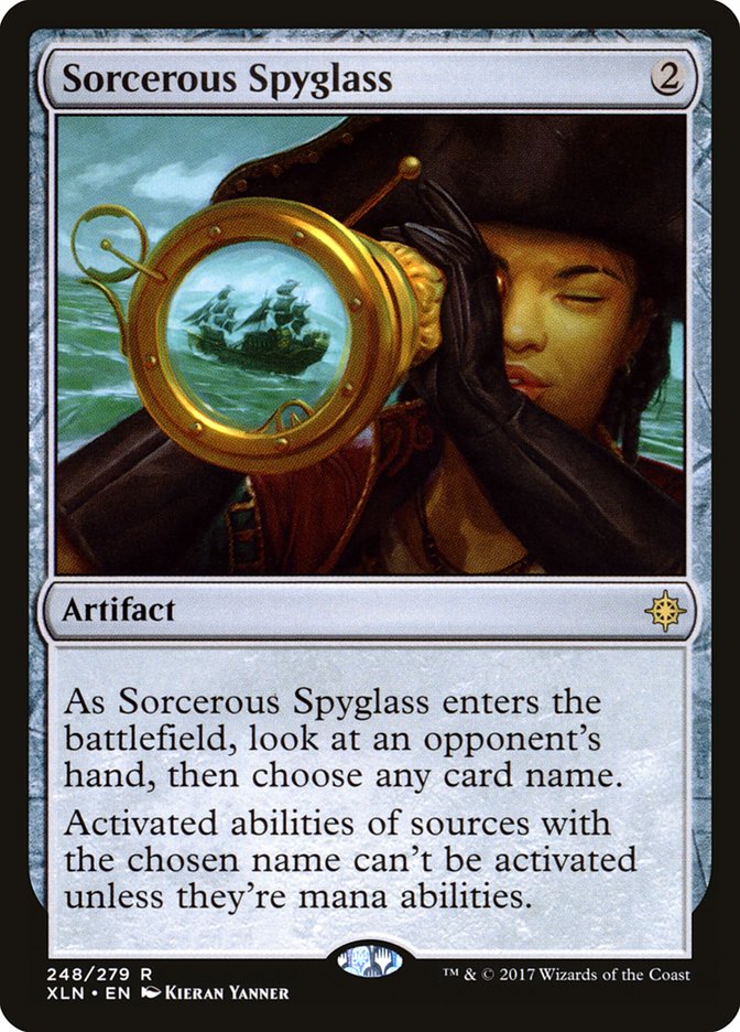 Sorcerous Spyglass [Ixalan] Magic: The Gathering