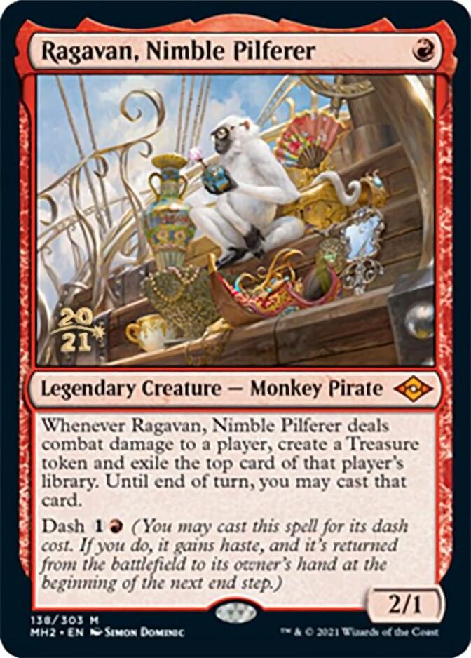 Ragavan, Nimble Pilferer [Modern Horizons 2 Prerelease Promos] Magic: The Gathering