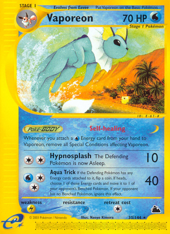Vaporeon (33/144) [Skyridge] Pokémon