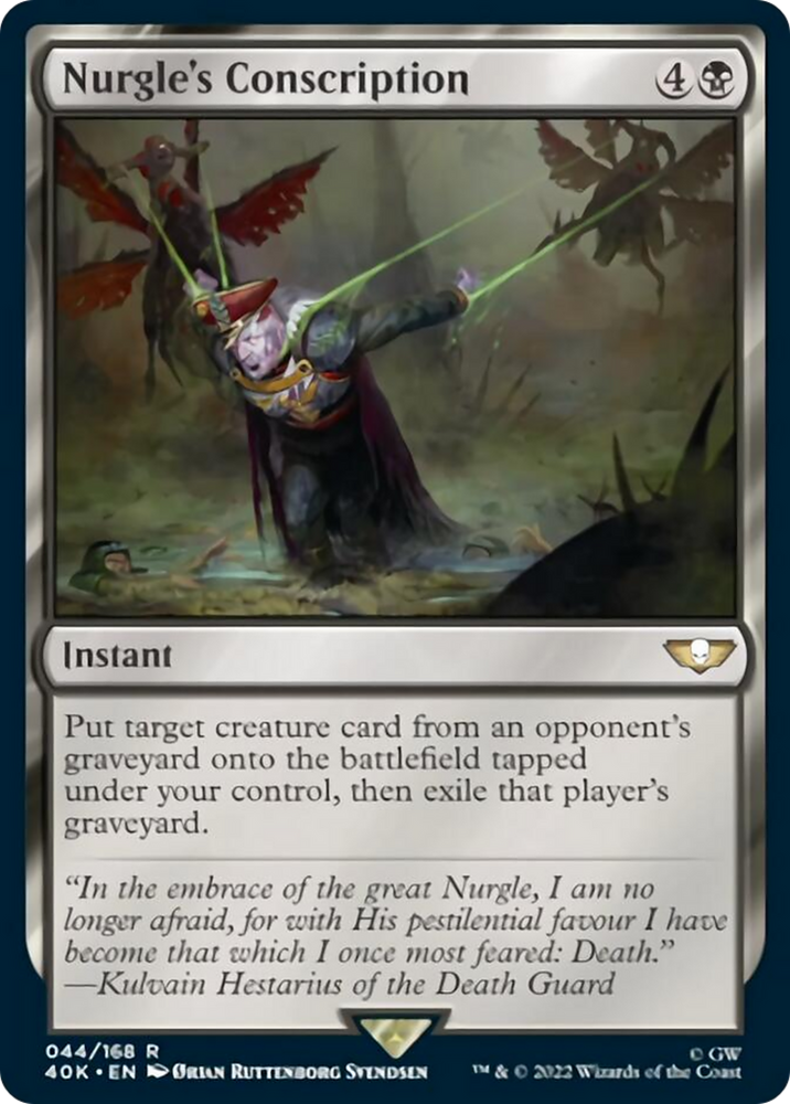 Nurgle's Conscription (Surge Foil) [Warhammer 40,000] Magic: The Gathering