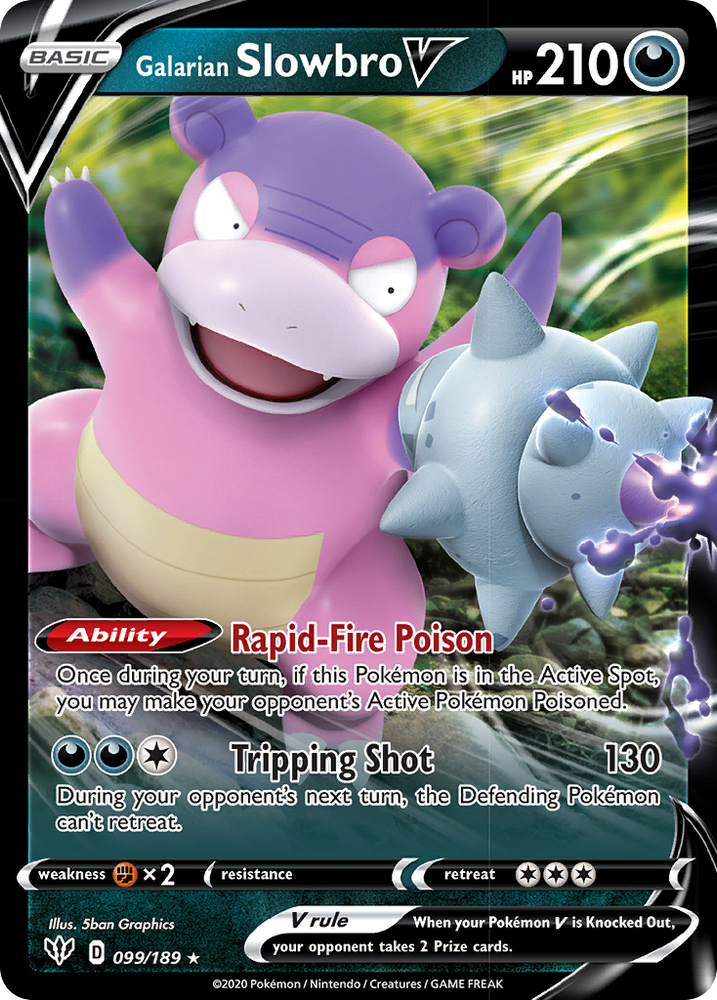 Galarian Slowbro V (099/189) [Sword & Shield: Darkness Ablaze] Pokémon