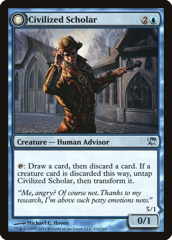 Civilized Scholar // Homicidal Brute [Innistrad] Magic: The Gathering
