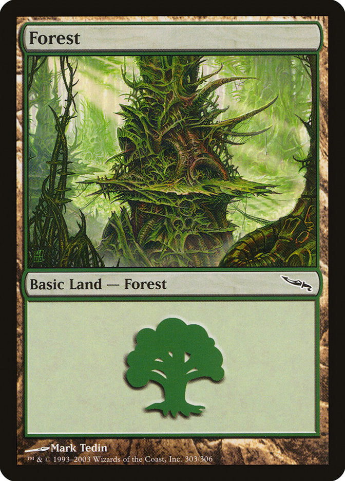 Forest (303) [Mirrodin] Magic: The Gathering