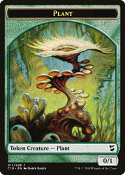 Cat Warrior // Plant Double-Sided Token [Commander 2018 Tokens] Magic: The Gathering