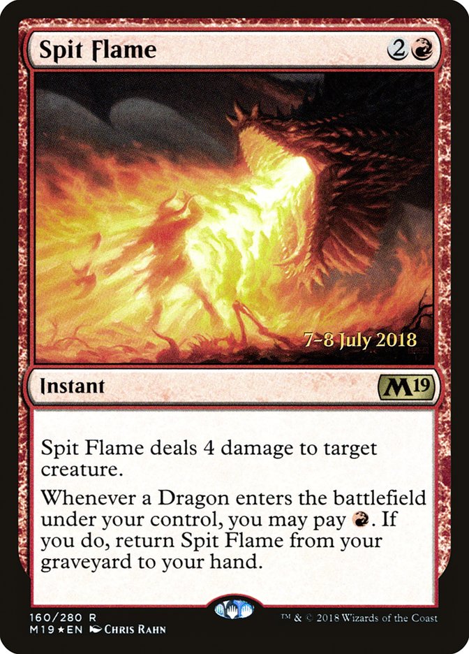 Spit Flame [Core Set 2019 Prerelease Promos] Magic: The Gathering