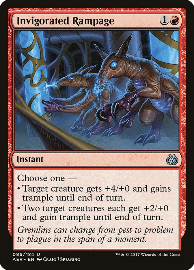 Invigorated Rampage [Aether Revolt] Magic: The Gathering