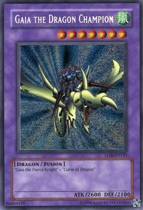Gaia the Dragon Champion [LOB-EN125] Secret Rare Yu-Gi-Oh!